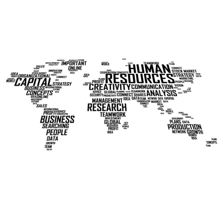 Vinyl teppe verdenskart for bedrifter - Tenstickers