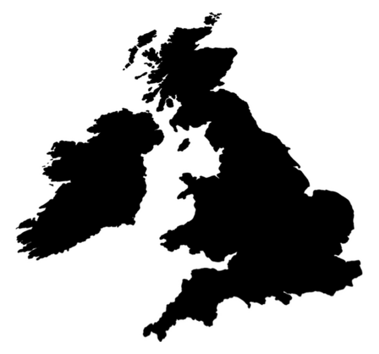 Vinyl teppe verdenskart ensfarget england - Tenstickers