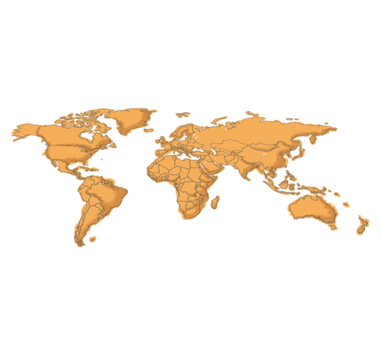 Vinyl teppe verdenskart ungdomsverden - Tenstickers