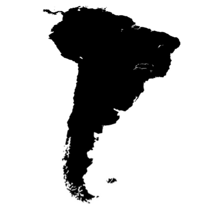 Vinyl teppe verdenskart sør-amerika - Tenstickers