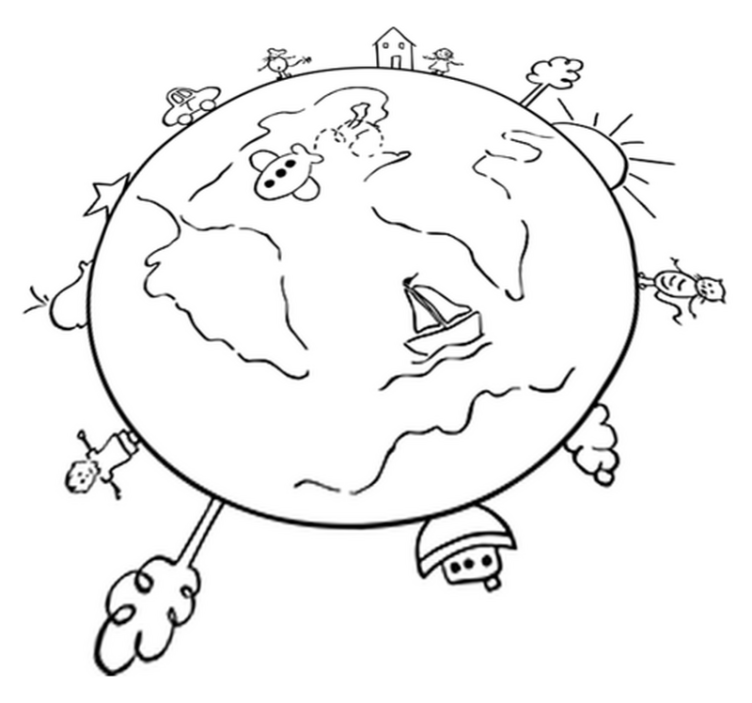 Vinyl teppe spedbarn verden reise dekorasjon - Tenstickers