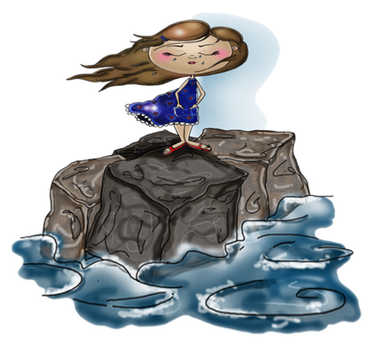 Vinyl teppe spedbarn jente i havet - Tenstickers