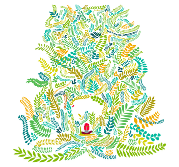 Vinyl teppe spedbarn fantasi lesing vakre nord - Tenstickers