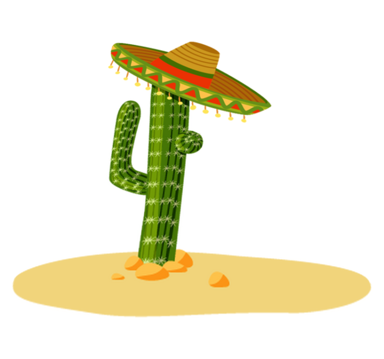 Vinyl teppe spedbarn mexicansk sombrero design - Tenstickers