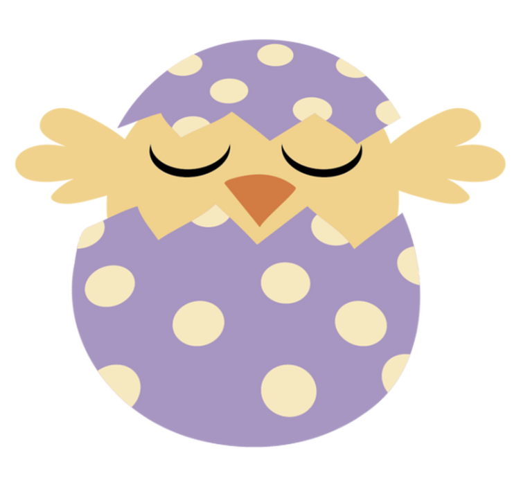 Vinyl teppe spedbarn påskefugl - Tenstickers