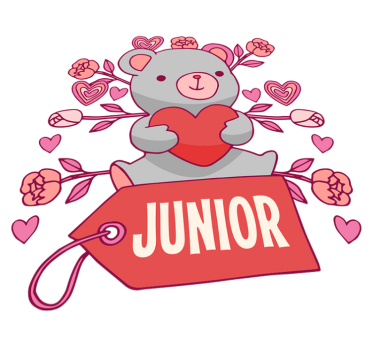 Oso hjerte og navn vinyl teppe spedbarn - Tenstickers