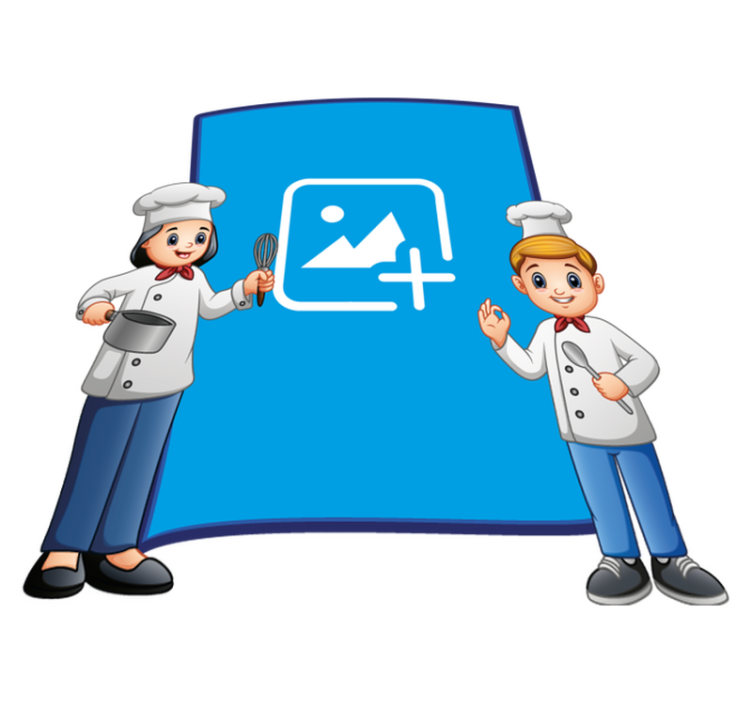 Vinyl teppe spedbarn kokkefotografiramme - Tenstickers