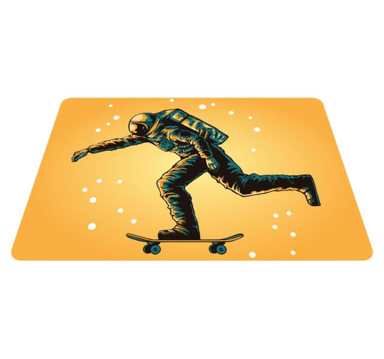 Vinyl teppe spedbarn astronaut som skateboarder - Tenstickers