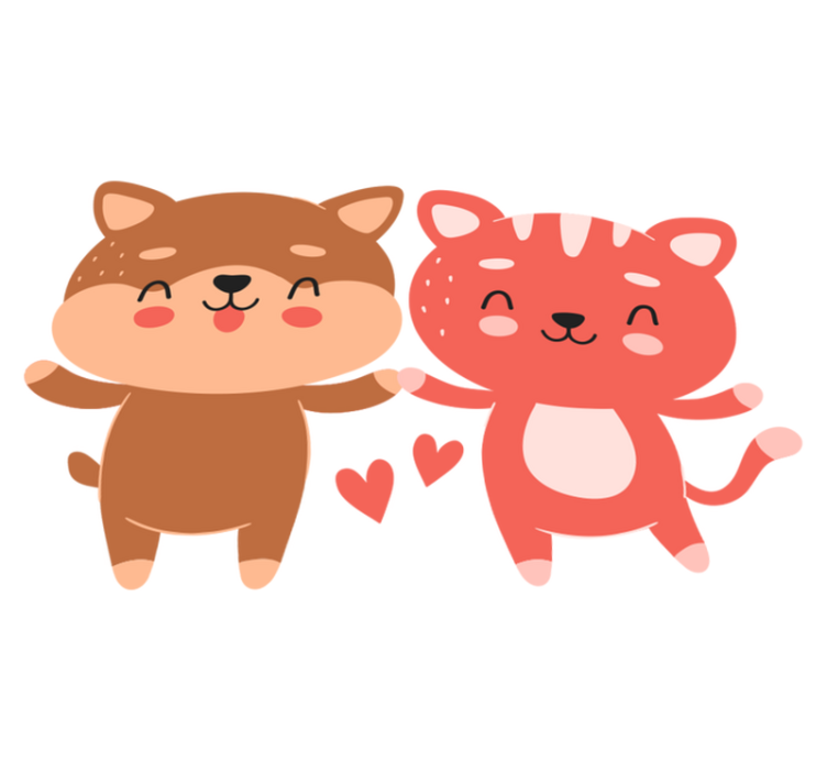 Vinyl teppe spedbarn hundevennskap merke - Tenstickers