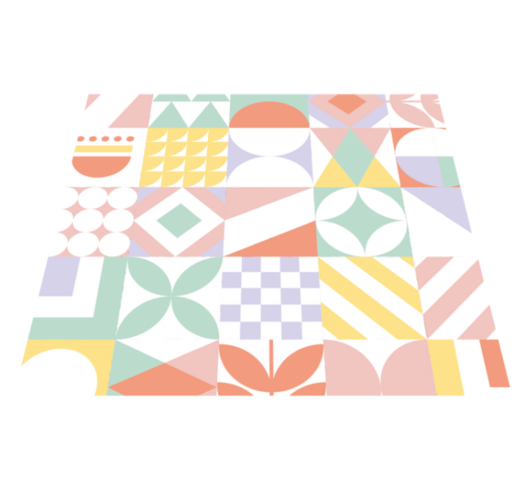 Bad vinyl teppe i uvanlige former - Tenstickers