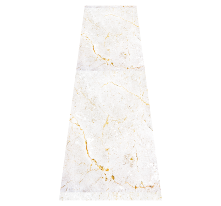 Bad vinyl teppe grå og gull marmor - Tenstickers