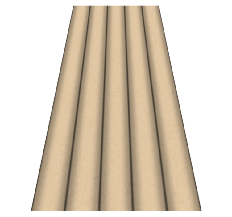 Brunt rør minimalistisk mønster bad vinyl teppe - Tenstickers