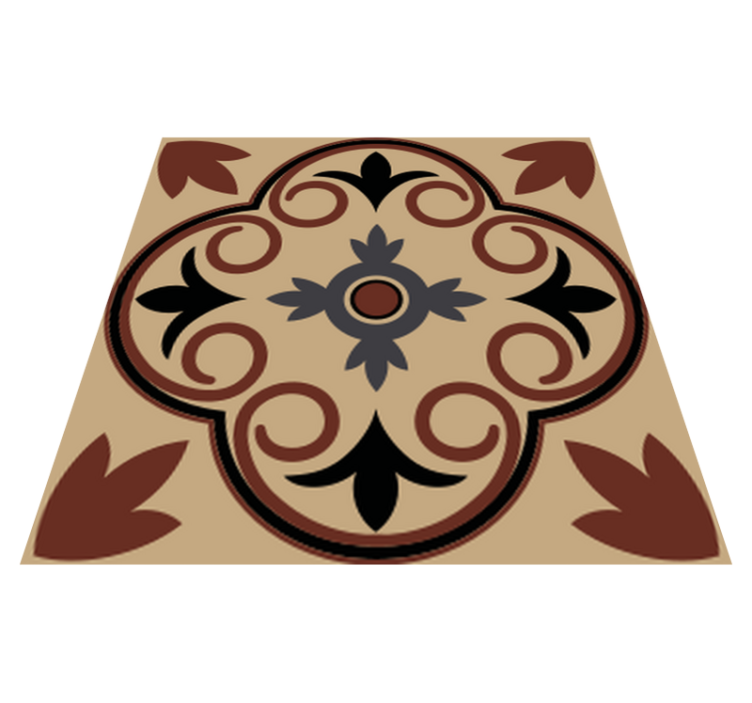 Bad vinyl teppe hydraulisk vintage sementmønster - Tenstickers