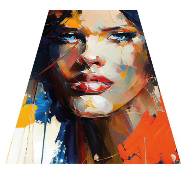 Bad vinyl teppe fargerik ansiktsmaling - Tenstickers