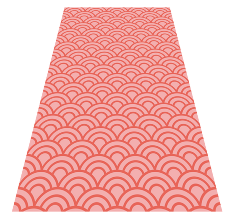 Bad vinyl teppe living coral pantone - Tenstickers