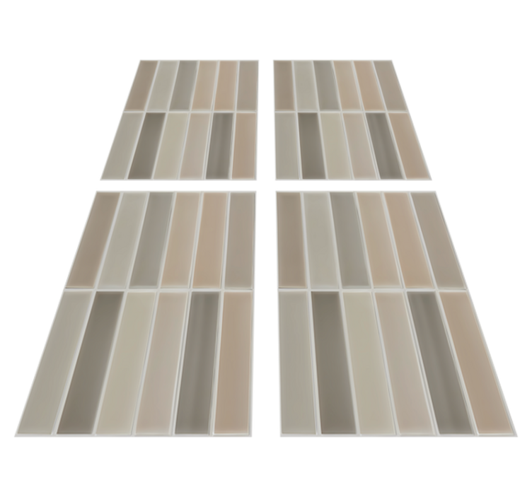 Rektangulært motiv bad vinyl teppe - Tenstickers