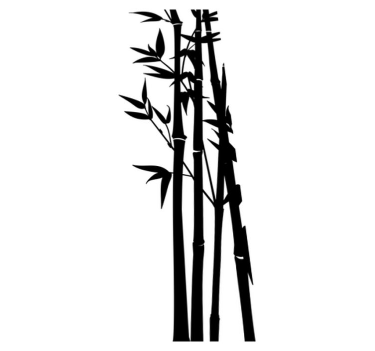 Bad vinyl teppe bambus dusjskjerm klistremerke - Tenstickers