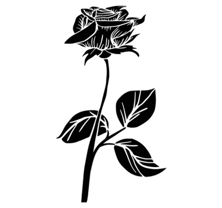 Bad vinyl teppe roser til dusjskjerm - Tenstickers