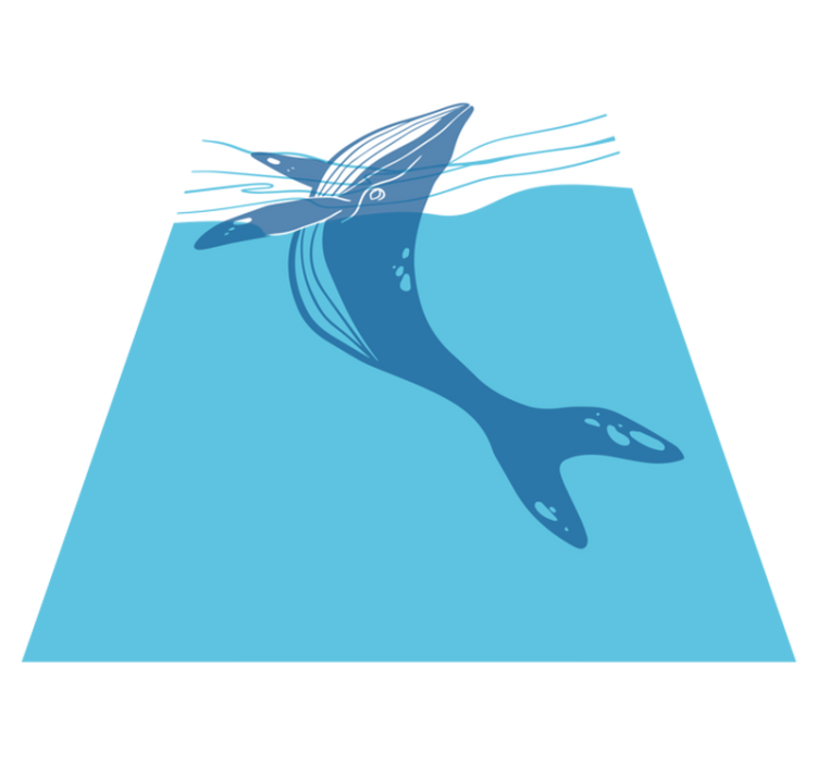 Bad vinyl teppe med hvaldusjskjerm klistremerker - Tenstickers