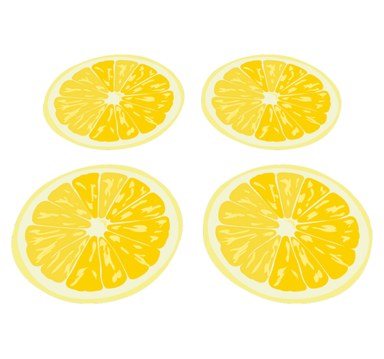 Sliced lemons klistremerker vinyl teppe kjøkken - Tenstickers