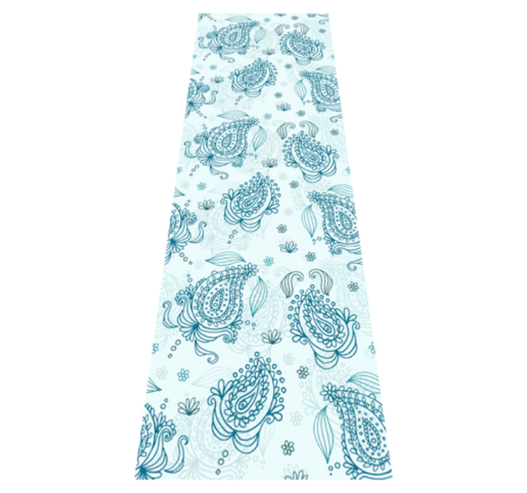 Vinyl teppe kjøkken floral paisley kjØleskap - Tenstickers