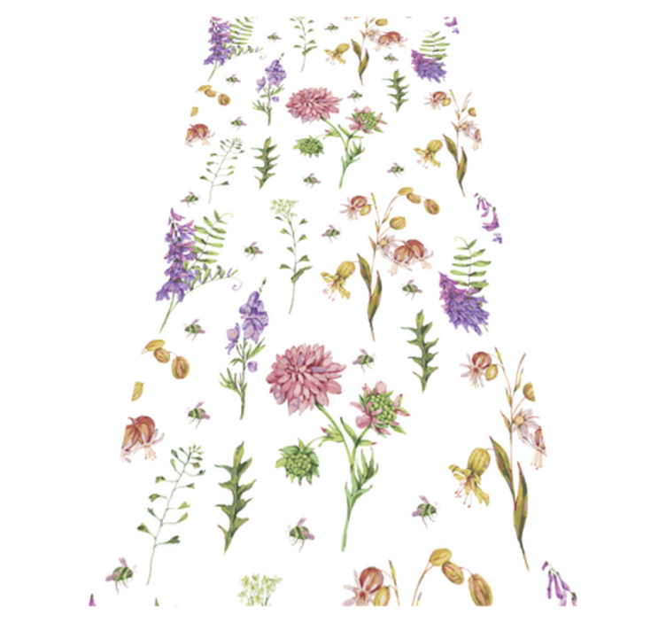 Vinyl teppe kjøkken flerfargede minimalistiske villblomster - Tenstickers