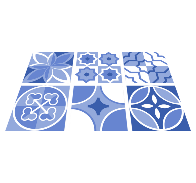 Vinyl teppe kjøkken azulejos cindito fliser - Tenstickers