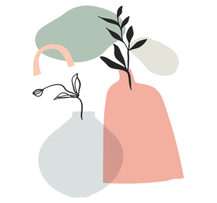 Vinyl teppe kjøkken stilige fargede blader - Tenstickers