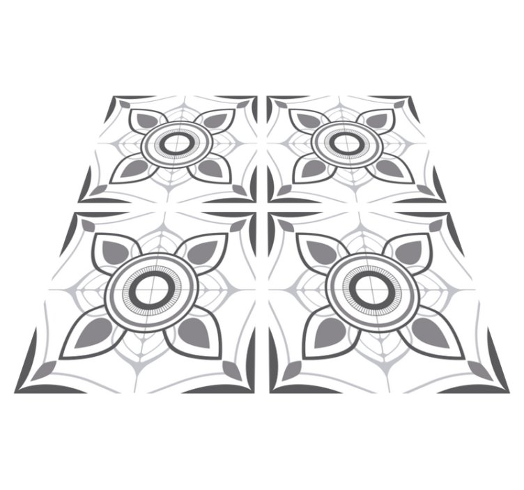 Vinyl teppe kjøkken enkle portugisiske fliser klistremerker - Tenstickers