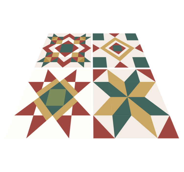 Vinyl teppe kjøkken stjerner sementdesign - Tenstickers