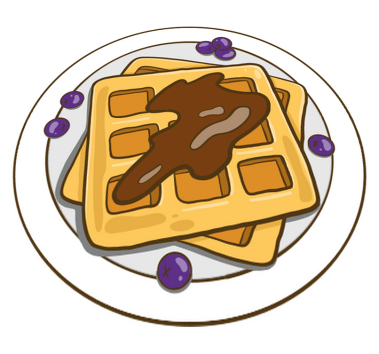 Vinyl teppe kjøkken belgiske vaffel klistremerker 1 - Tenstickers