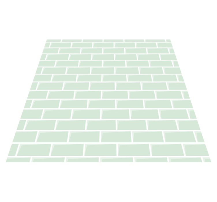 Vinyl teppe kjøkken grønn murstein klistremerke - Tenstickers