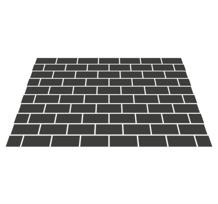 Vinyl teppe kjøkken mørke murstein klistremerke - Tenstickers