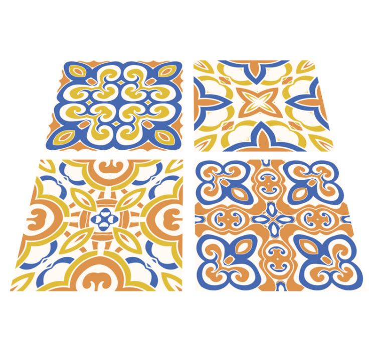 Vinyl teppe kjøkken sicilianske fliser - Tenstickers