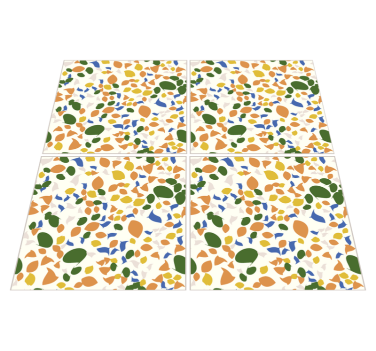 Vinyl teppe kjøkken piastrelle terrazo - Tenstickers