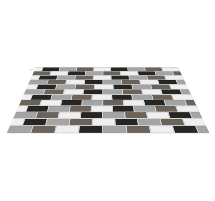 Vinyl teppe kjøkken grå flisbordure - Tenstickers