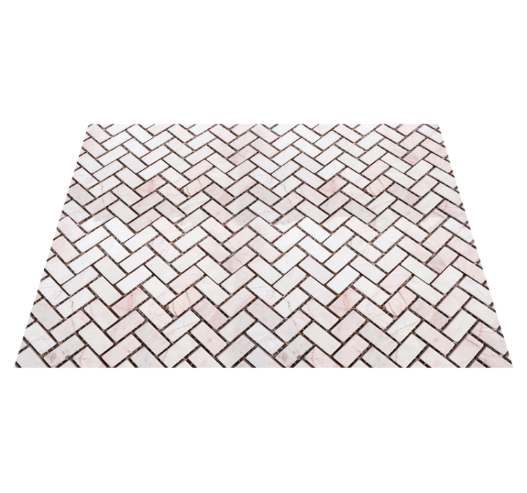 Vinyl teppe kjøkken fiskebensmarmorkeramikk - Tenstickers