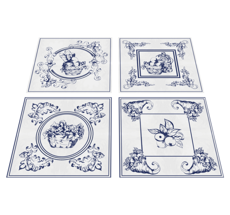 Vinyl teppe kjøkken belgisk keramikk - Tenstickers