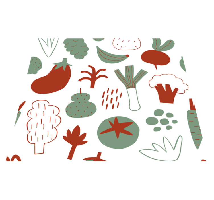 Vinyl teppe kjøkken fargerike grønnsaker - Tenstickers