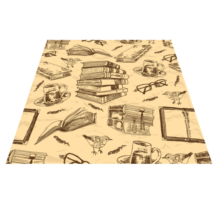 Vinyl teppe kontor gammel bibliotek - Tenstickers