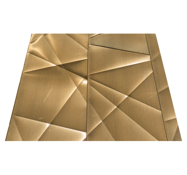 3d gylden polygon tekstur vinyl teppe kontor - Tenstickers