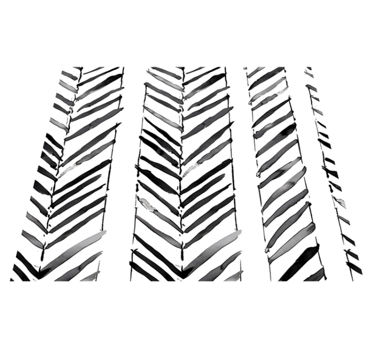 Svart og hvit geometrisk design vinyl teppe kontor - Tenstickers
