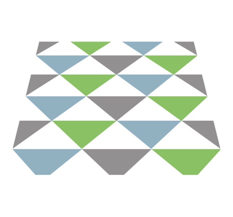 Fargerike pastelltriangler vinyl teppe kontor - Tenstickers