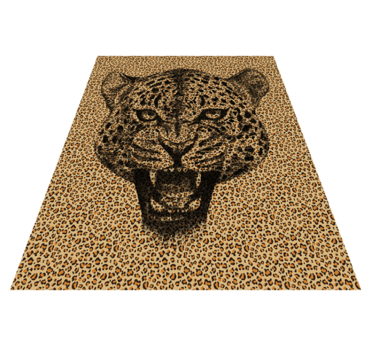 Fantastisk vinylteppe av leopard dyretrykk - Tenstickers