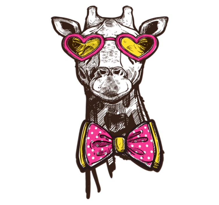 Originalt hipstergiraff vinylteppe - Tenstickers