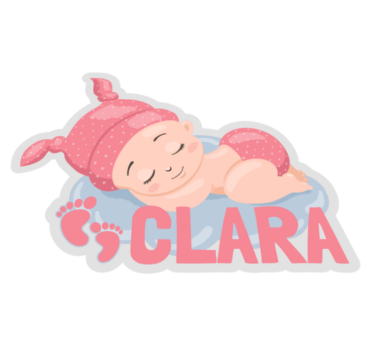Tilpassbar spleeping babyvinyl teppe - Tenstickers