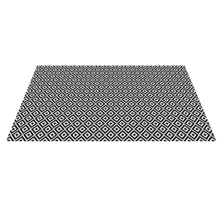 Geometrisk Svart Hvit Design stue vinylteppe - Tenstickers