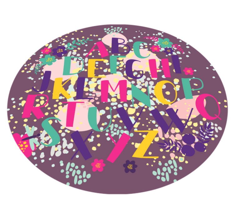 Alfabetisk Utdanningsplate soveroms vinylteppe - Tenstickers