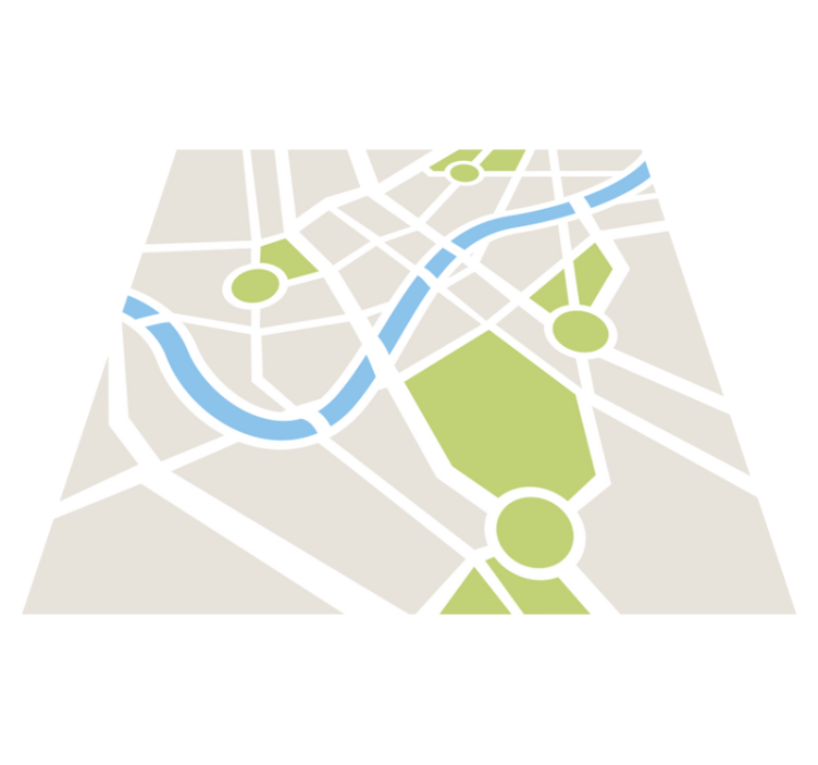 Bykart lekeplass vinyl teppe spedbarn - Tenstickers