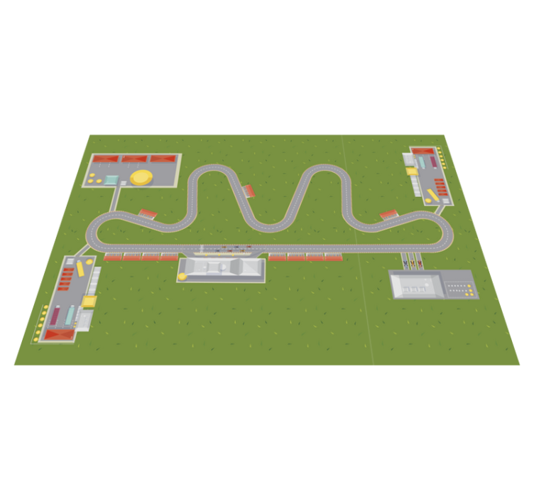 Fantastisk bilbane spor vinylteppe - Tenstickers